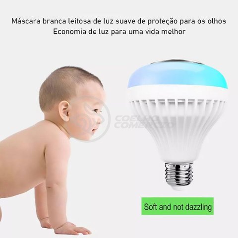 Lâmpada Led 12w E27 Rgb Colorida com Caixa de Som