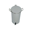 Ver imagem 3 de Lixeira Pedal e Alça 100l em Aço Inox 40x80
