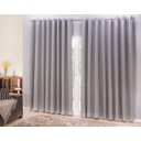Ver imagem 2 de Cortina Blackout com Linho 3,00x2,30 para Trilho Duplo:cinza