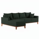 Ver imagem 2 de Sofá Beny com Chaise Esquerda, 1,40x2,60m, 4 Lugares, Linho, Base em Madeira.