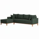 Ver imagem 3 de Sofá Beny com Chaise Esquerda, 1,40x2,60m, 4 Lugares, Linho, Base em Madeira.