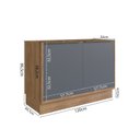 Ver imagem 7 de Cozinha Completa Modulada com Vidro Reflecta 5 Peças 8 Portas Viena Cinza/Freijó/Grafito