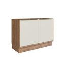 Ver imagem 6 de Cozinha Completa Modulada com Vidro Reflecta 5 Peças 8 Portas Viena Branco/Freijó/Cinza Argila