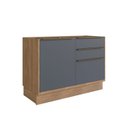 Ver imagem 5 de Cozinha Compacta Modulada 2 Peças 3 Portas Viena Cinza/Freijó/Grafito