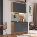 Ver imagem 2 de Cozinha Compacta Modulada 2 Peças 3 Portas Viena Cinza/Freijó/Grafito