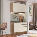 Ver imagem 2 de Cozinha Compacta Modulada 2 Peças 3 Portas Viena Branco/Freijó/Cinza Argila