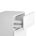 Ver imagem 2 de Aparador Eros 110cm Industrial Moderno e Minimalista 2 Gavetas:off White/cobre
