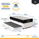 Ver imagem 4 de Cama Box Baú com Colchão de Espuma D45 Ortobom Airtech 150 + Auxiliar Unique Solteiro 88cm