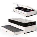Ver imagem 1 de Cama Box Baú com Colchão de Espuma D45 Ortobom Airtech 150 + Auxiliar Unique Solteiro 88cm
