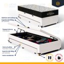 Ver imagem 6 de Cama Box Baú com Colchão de Espuma D45 Ortobom Airtech 150 + Auxiliar Unique Solteiro 88cm