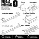 Ver imagem 3 de Kit de Acessórios para Banheiro Preto 6 Pçs F.Master Slim Df