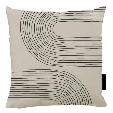 Almofada Decorativa Off White Butter Preta 40x40cm