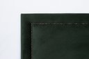 Ver imagem 3 de Cabeceira Casal Reta Luxo 140x60 Veludo Verde - Tachas Fumê