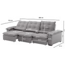 Ver imagem 3 de Sofá Retrátil e Reclinável 290 Cm Porto Belo