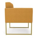 Ver imagem 7 de Poltrona Decorativa Industrial Dourado Kit 2 Elisa Bouclê Mostarda D03 - D'Rossi