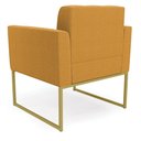 Ver mais imagens de Poltrona Decorativa Industrial Dourado Kit 2 Elisa Bouclê Mostarda D03 - D'Rossi