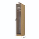 Ver imagem 4 de Guarda-Roupa 1 Porta Reflecta Ravi Marrom/Olmo Italiano