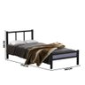 Cama de Aço Casal Tubular 1.38 Preto Jane Shop Jm - 4
