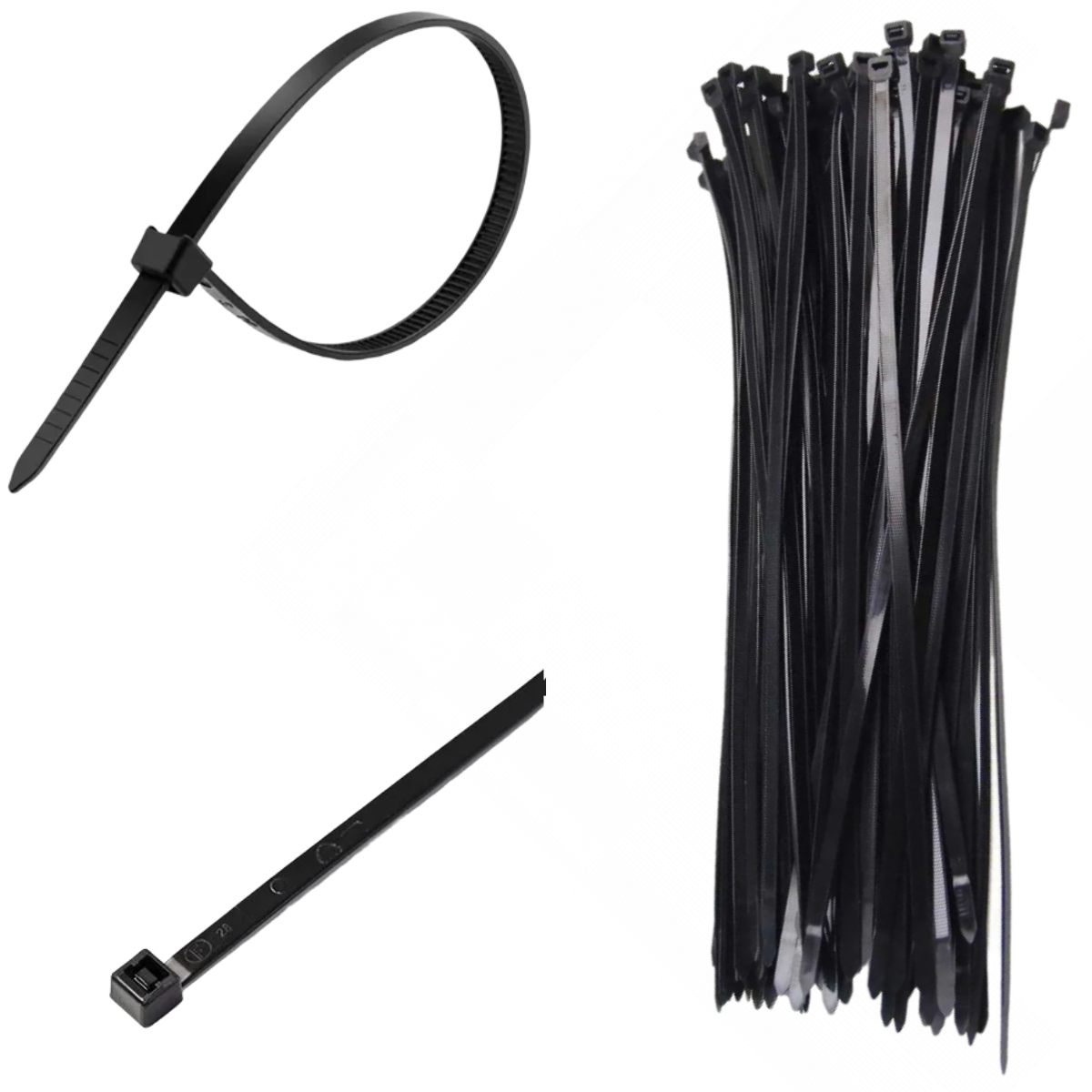 Fascette Stringicavo Nere 3,6x300 Mm, 100 Pezzi, In Nylon, Autochiusura, Per Cavi, Fai Da Te, Giardino E Auto - 2