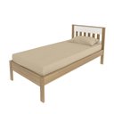 Ver imagem 3 de Cama Juvenil Solteiro 196x96,7x92cm Alaska Espresso Móveis Laranja/Amêndoa/Branco