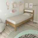 Ver imagem 1 de Cama Juvenil Solteiro 196x96,7x92cm Alaska Espresso Móveis Laranja/Amêndoa/Branco