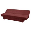Ver imagem 2 de Sofá Cama Reclinável 3 Lugares Xangai Veludo Vinho - Meu Estofado Sofá Cama Reclinável 3 Lugares Xan