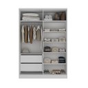 Ver imagem 3 de Guarda-Roupa 4 Portas, 2 MDF e 2 Reflecta Ravi Branco