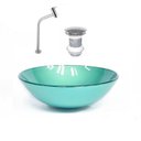 Ver imagem 2 de Kit Cuba Vidro Redonda 42cm Torneira e Válvula