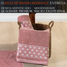 Jogo Toalhas de Banho e Rosto Romance C/ 5 Pçs Super Luxo Gigante Grossa:rosa - 2