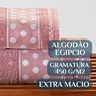Jogo Toalhas de Banho e Rosto Romance C/ 5 Pçs Super Luxo Gigante Grossa:rosa - 3