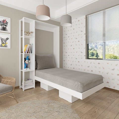 Cama Infantil/Juvenil Articulada com Nicho Arizona Branco