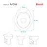 Assento Sanitário Soft Close Arcus Branco para Vaso Eternit - 3