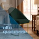 Ver imagem 4 de Kit 02 Poltrona Cadeira Para Sala Base de Metal Orgânica Industrial Confortável E Reforçada Clínica