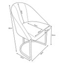 Ver imagem 6 de Kit 02 Poltrona Cadeira Para Sala Base de Metal Orgânica Industrial Confortável E Reforçada Clínica