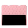 Cabeceira Casal Queen Estofada para Cama Box Verona Veludo Cor Rosa Bebe - 1