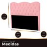 Cabeceira Casal Queen Estofada para Cama Box Verona Veludo Cor Rosa Bebe - 3