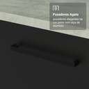 Ver imagem 7 de Conjunto Gabinete para Banheiro 120cm 3 Portas 3 Gavetas Branco/Preto Agata Madesa 01