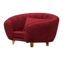 Ver imagem 2 de Poltrona Pet Baby Lady Cães e Gatos Confortável Apartamento Luxo Veludo Vermelho