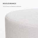Ver imagem 4 de Puff Orgânico Feijão 80cm para Sala e Quarto Bouclé Branco