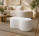 Ver imagem 2 de Puff Orgânico Feijão 80cm para Sala e Quarto Bouclé Branco