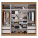 Ver imagem 3 de Guarda-roupa Casal 2 Portas de Correr 4 Gavetas com Espelho Toquio Espresso Móveis