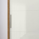 Ver mais imagens de Guarda-Roupa Casal 2 Portas de Correr 4 Gavetas com Espelho Toquio Espresso Móveis Branco/Freijó/Off White