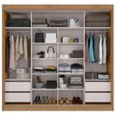 Ver imagem 3 de Guarda-Roupa Casal 2 Portas De Correr 4 Gavetas Com Espelho Toquio