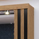 Ver imagem 6 de Guarda-Roupa Casal 2 Portas de Correr 4 Gavetas com Espelho Toquio Preto/Freijó/Nero