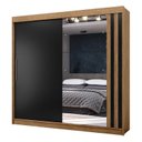 Ver imagem 4 de Guarda-Roupa Casal 2 Portas de Correr 4 Gavetas com Espelho Toquio Preto/Freijó/Nero