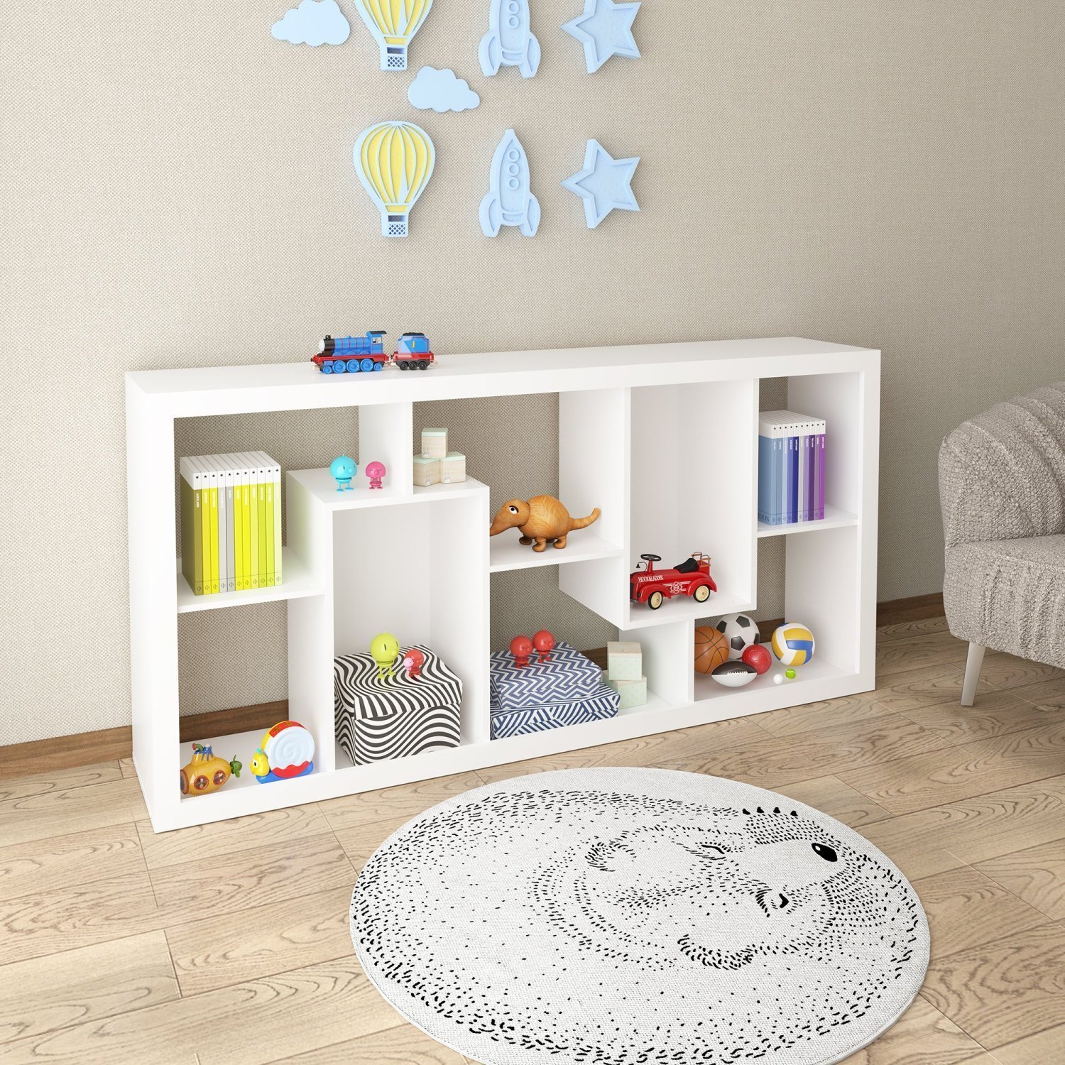 Estante Decorativa para Quarto Infantil Alice Espresso Móveis - 2