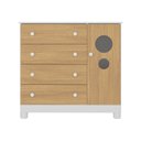 Ver imagem 7 de Cômoda Infantil 95cm 1 Porta com Vidro e 4 Gavetas Bombom Multimóveis Mp4464 Branco-madeirado