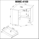 Ver imagem 5 de Mesa de Estudos Infantil 76,5x76, Atlantis 76,5cm Amendoa Laranja