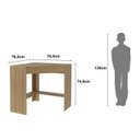 Ver imagem 3 de Mesa de Estudos Infantil 76,5x76, Atlantis 76,5cm Amendoa Laranja