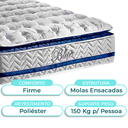 Ver imagem 2 de Conjunto Cama Box Bau Marrom Solteiro + Colchão Molas Ensacadas Blue Paropas + Cabeceira